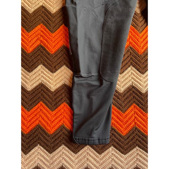 Irideon Black With Pink Piping Knee Patch Riding Breeches - sz L - Picture 2 of 9